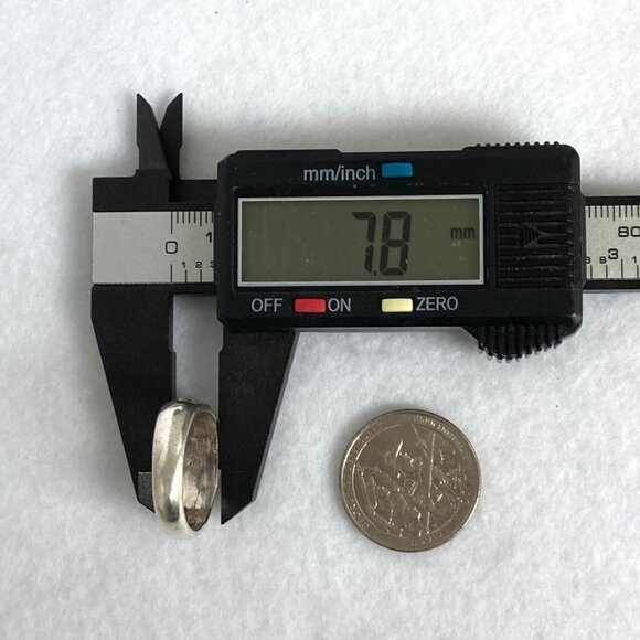 Sterling Silver 925 Oxidized Geometric Maze Pattern Dome Style Band Ring Sz 8.75 - Picture 13 of 16